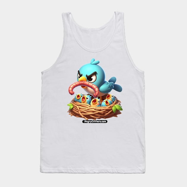 Angry Critters - Momma Bird with Babies Tank Top by Angry Critters